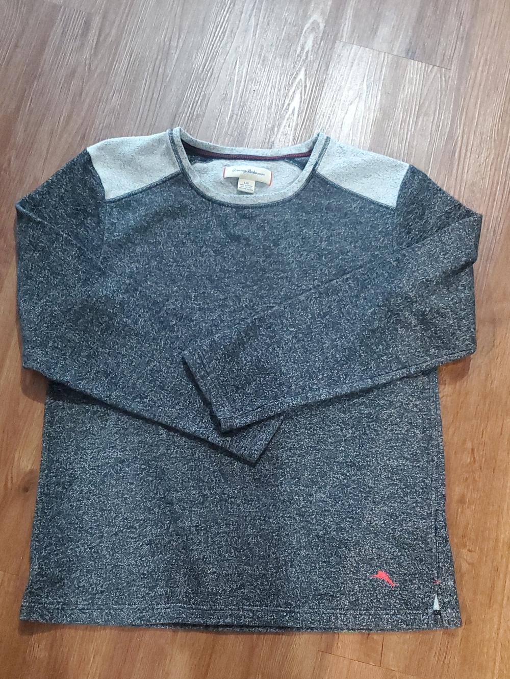 Tommy Bahama Gray Crewneck Sweater with Light Shoulder Accents